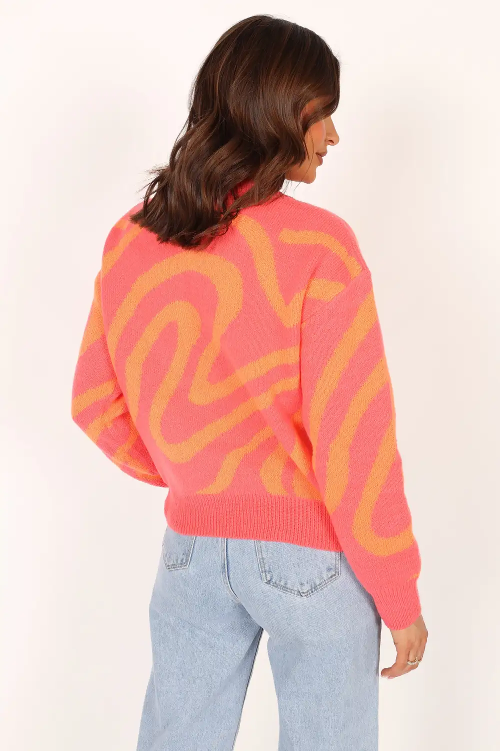 Rosalee Pattern Knit Sweater - Pink