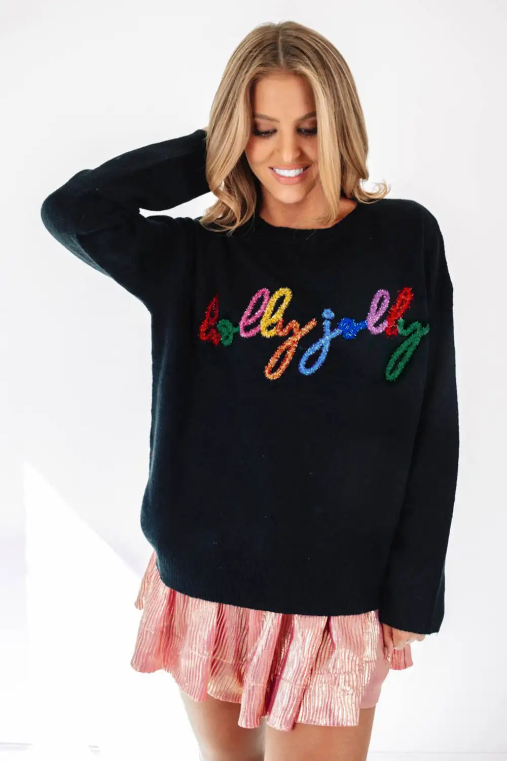 Holly Jolly Round Neck Casual Sweater