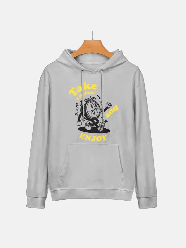 TAKE A MINUTE AND ENJOY PATTERN HOODIE