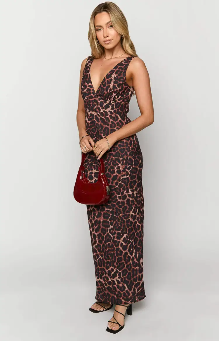 Verlaine Leopard Print Maxi Dress