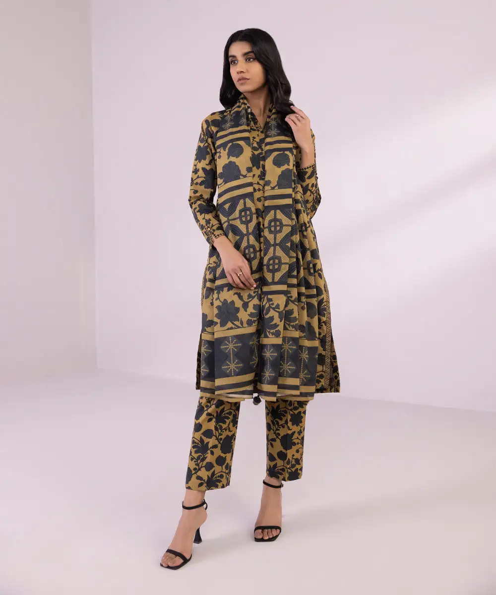 3 Piece - Printed Lawn Suit