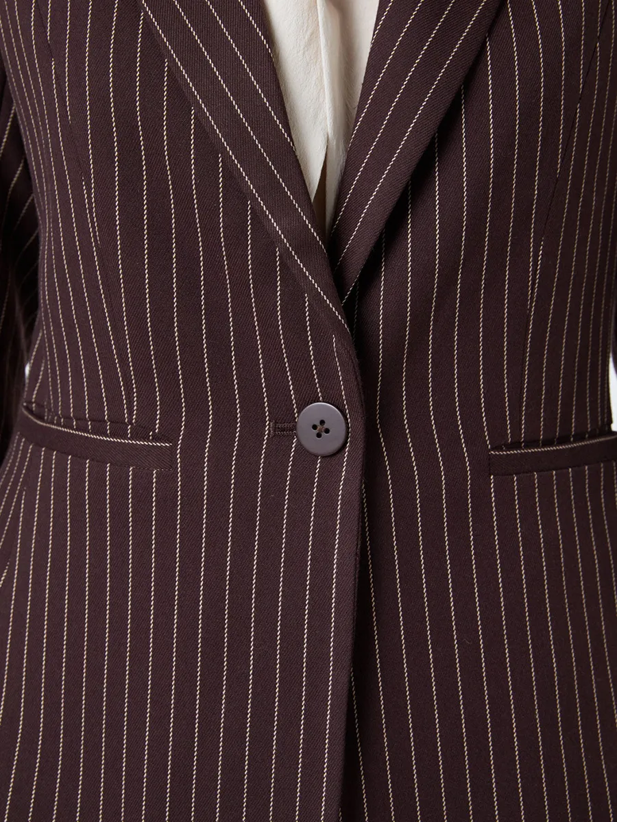 Women's Casual Pinstripe Blazer