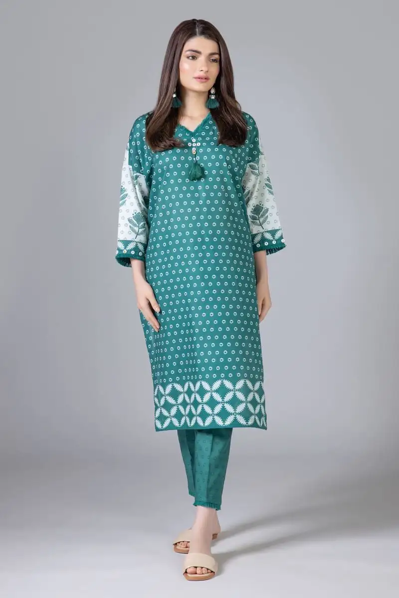 2 Piece | Kurta & Pants | Color green