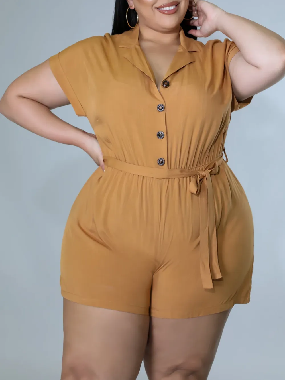 Plus-Size Stylish Women'S Romper Shorts