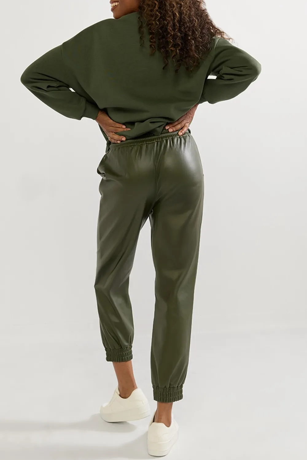 Jenny Faux Leather Joggers