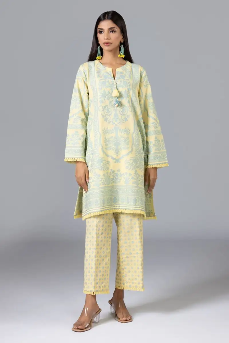 2 Piece | Kurta & Pants | Color  yellow