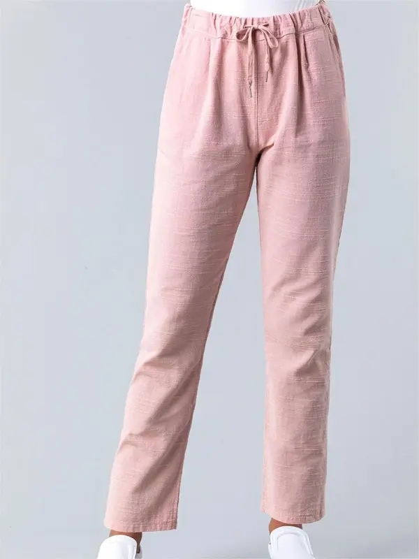 Pink tie trousers