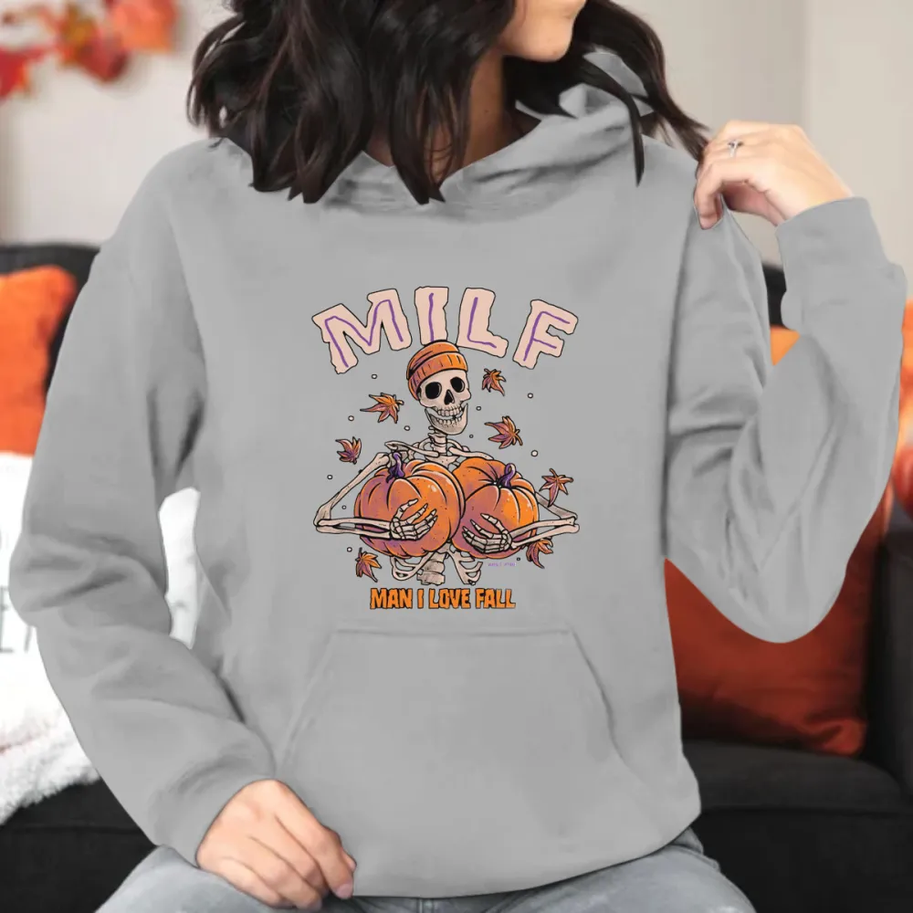 MILF MAN I LOVE FALL Printed Hoodie