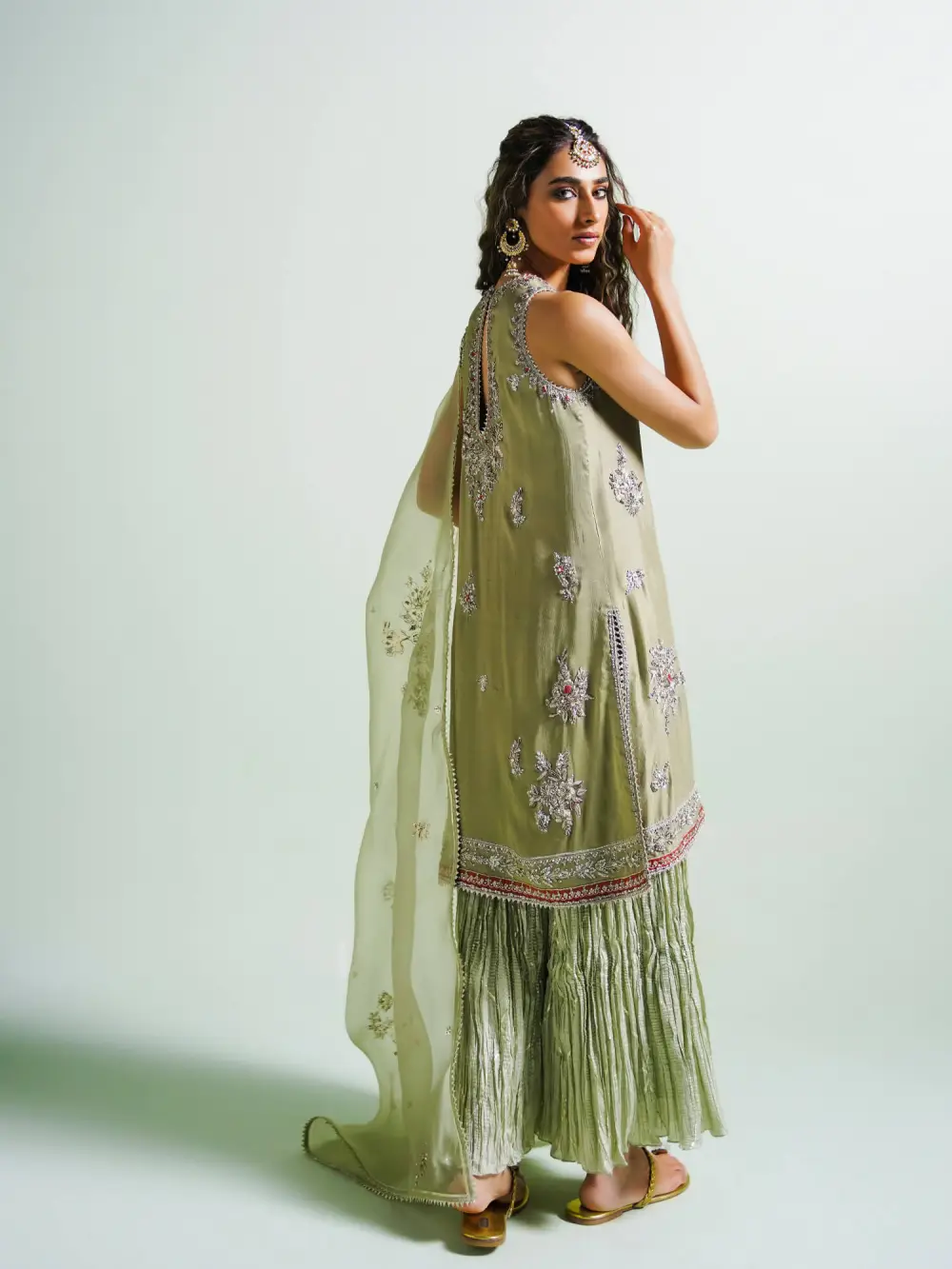 NATASHA KURTA W/ CRUSHED IZAAR & DUPATTA