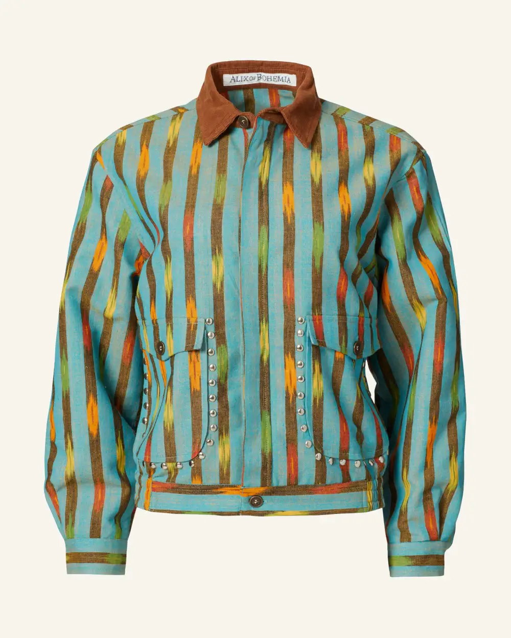 Lucky Aqua Ikat Jacket