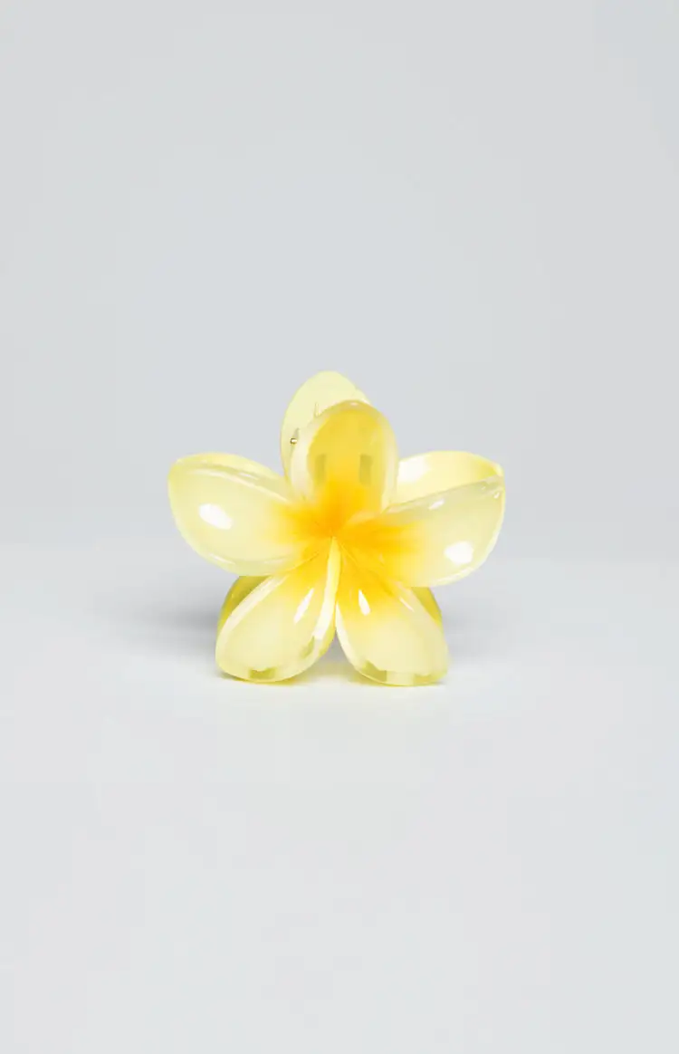 Frangipani Yellow Flower Clip