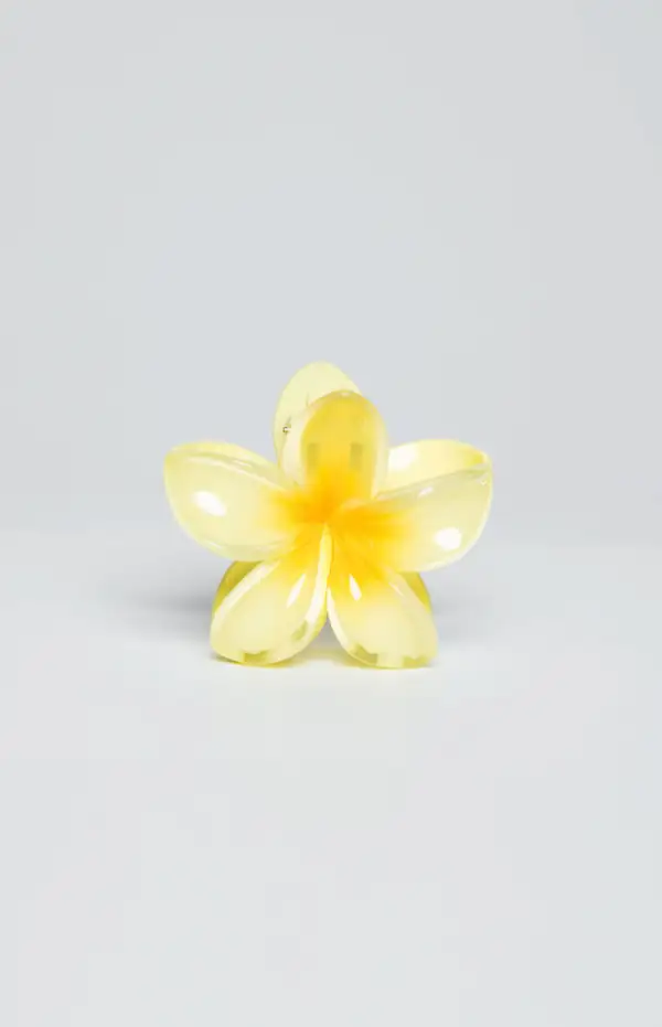 Frangipani Yellow Flower Clip