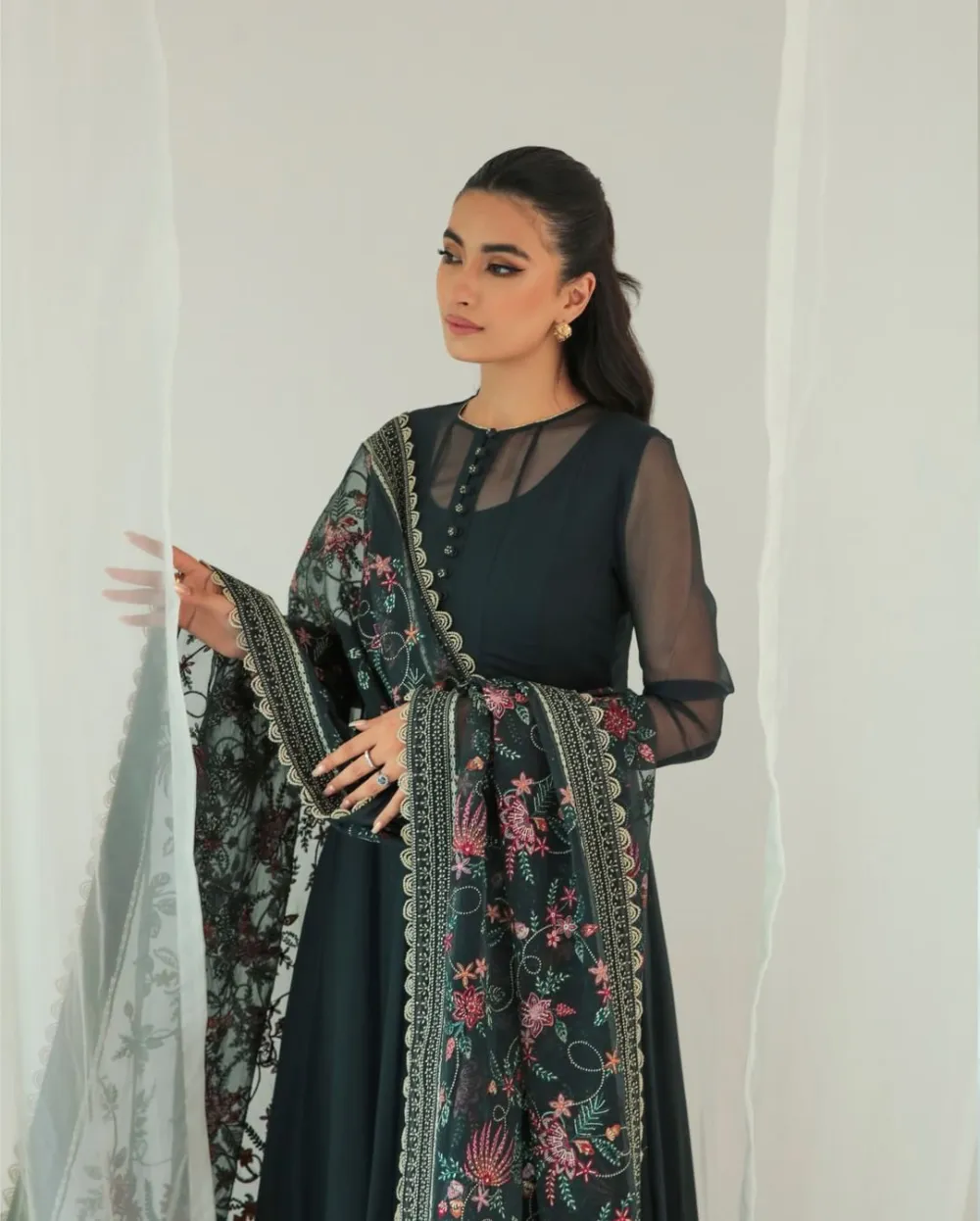 Embroidered Raw Silk Sets