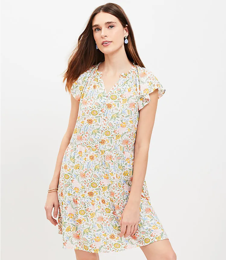 Garden Flutter Tiered Swing Dress