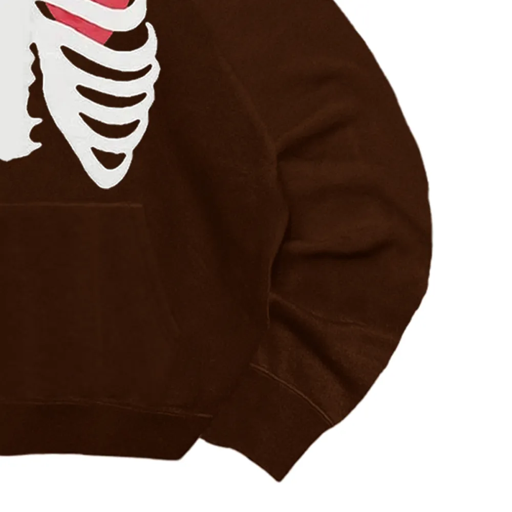 skeleton heart hooded sweatshirt