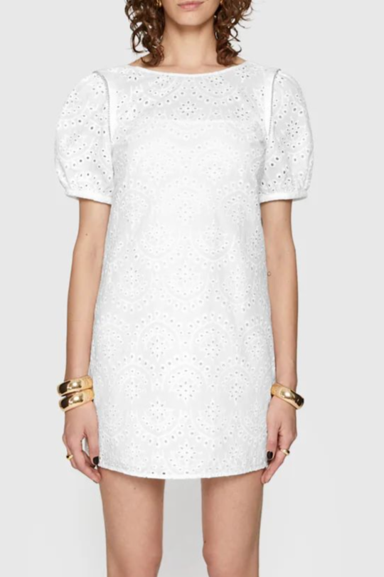 White Fashion Short Sleeve Dress