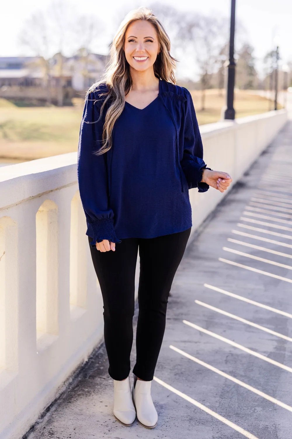 Runaway Rogue Top, Navy