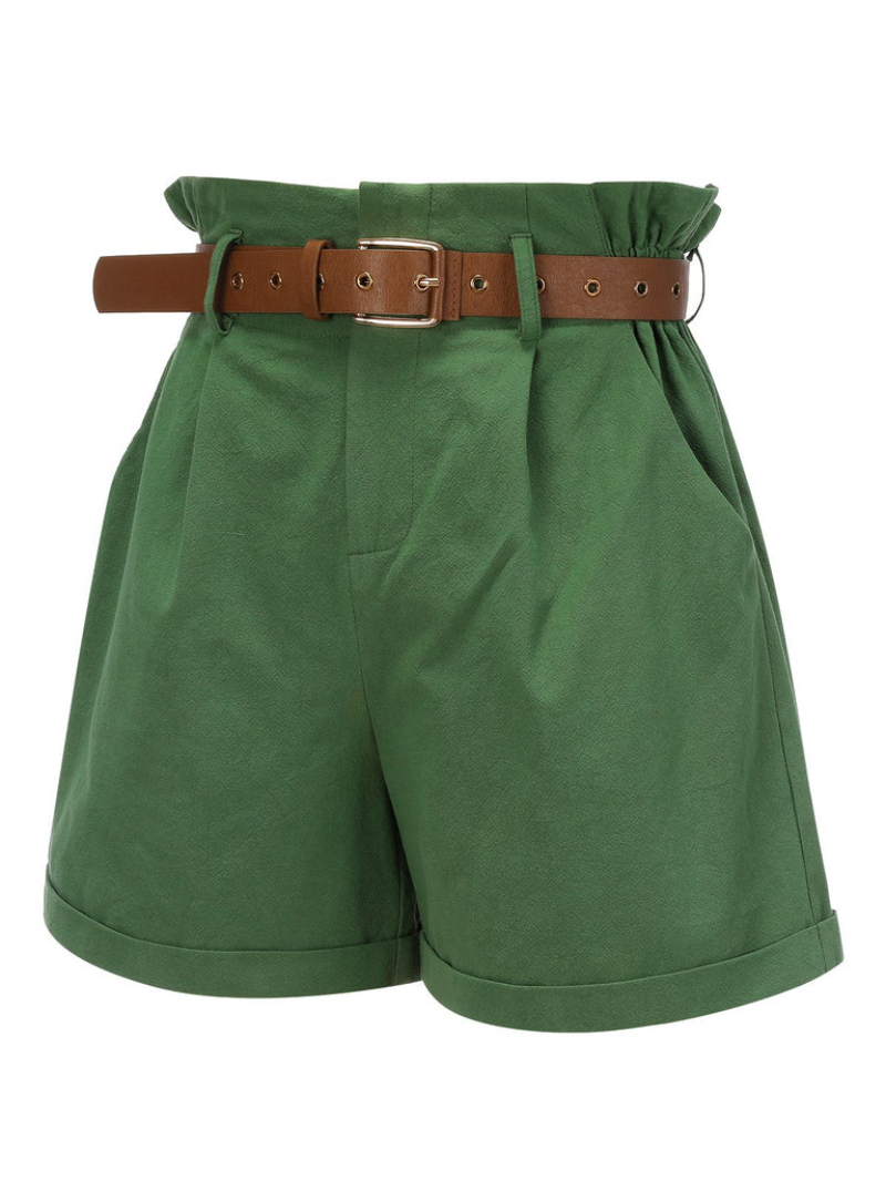 DARK GREEN 1960S SOLID VINTAGE SHORTS