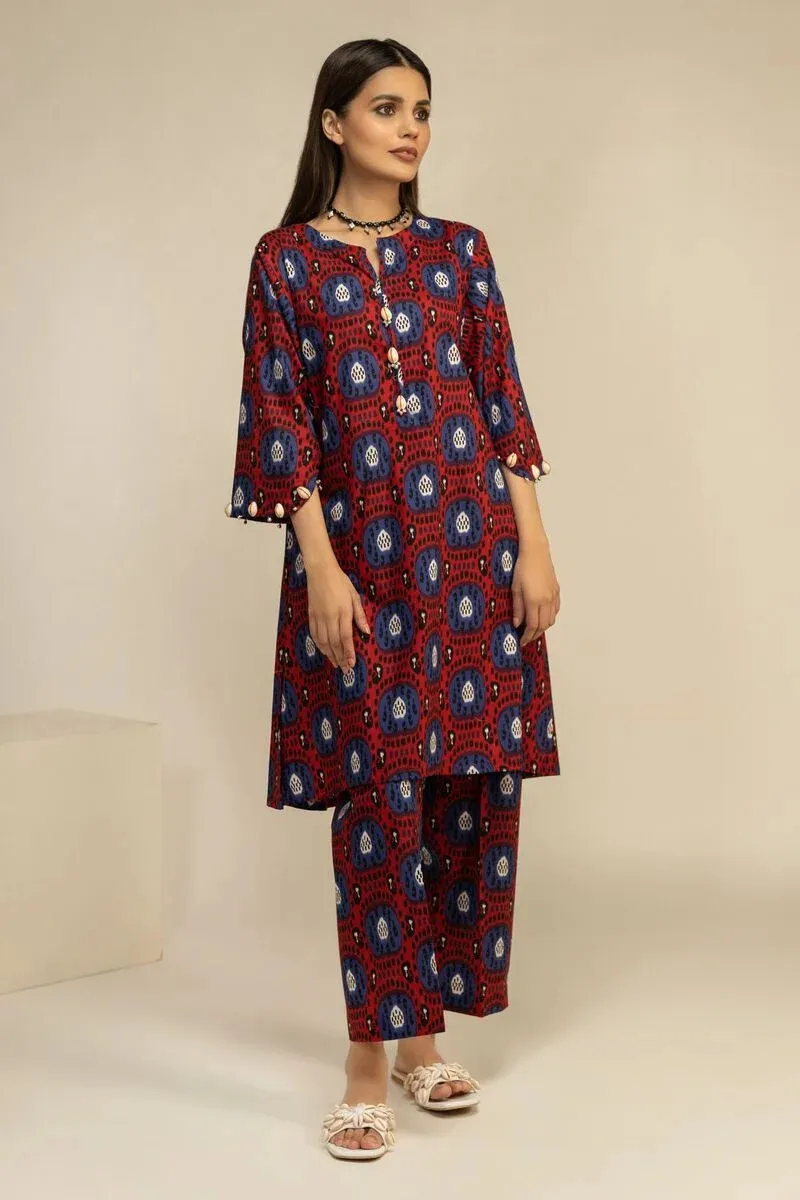 2 Piece | Kurta & Pants | Color Dark Purple