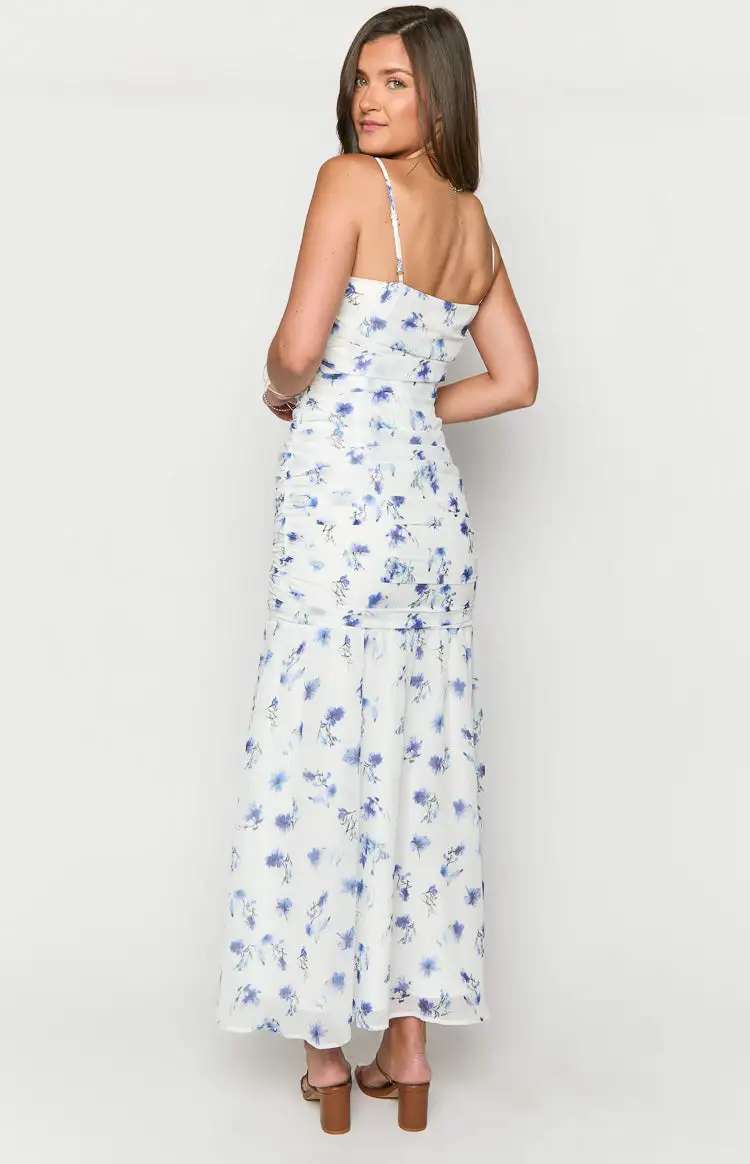 Kelee White Floral Maxi Dress