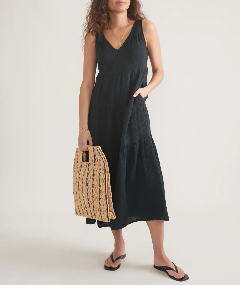 Corinne Double Cloth Maxi Dress