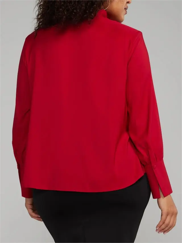 Cowl Neck Blouse With Detachable Necklace