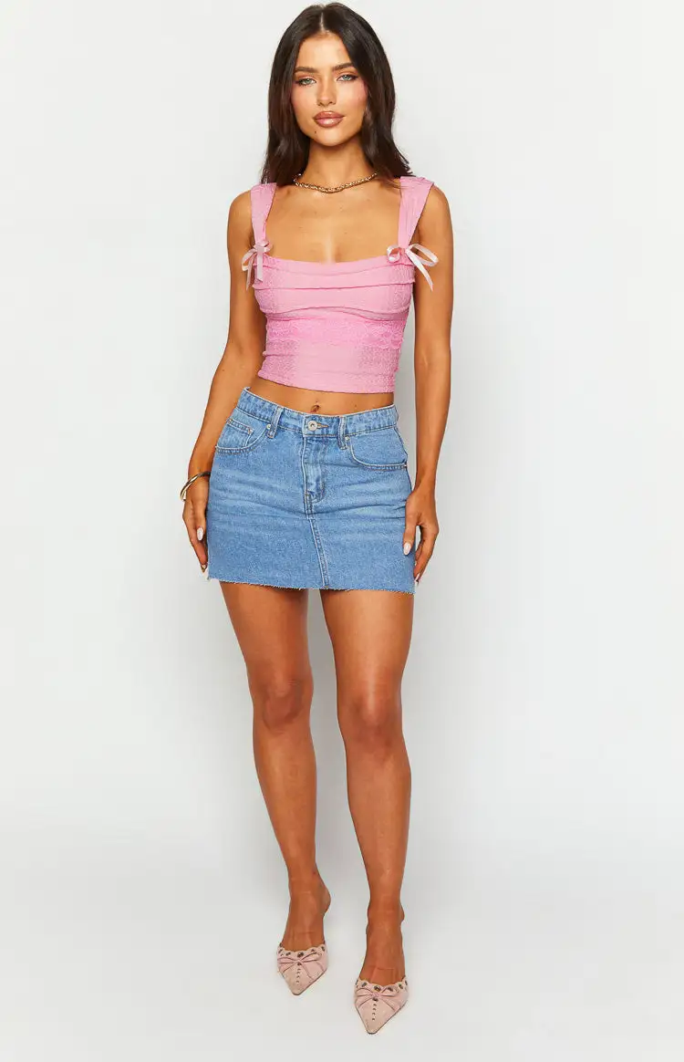 Vida Pink Bow Top