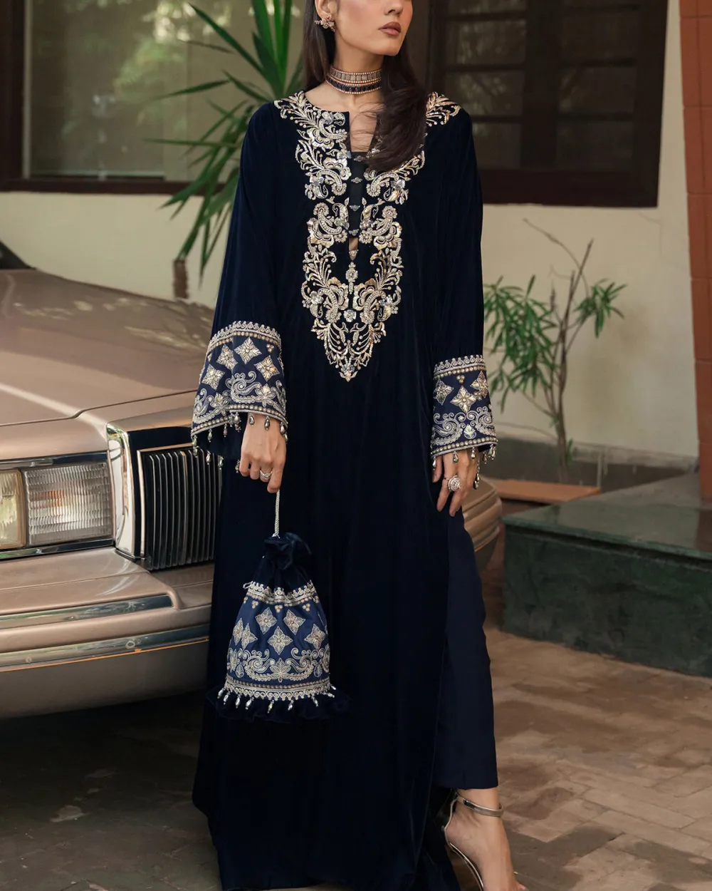 Statement Navy Kaftan