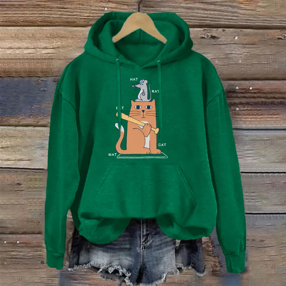 Cat and Rat on a Mat Crusher Hoodie