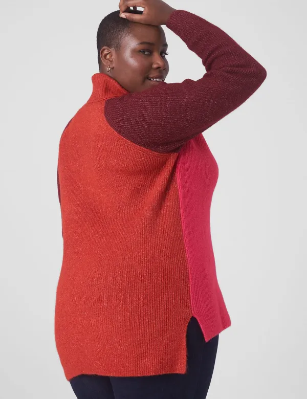 Classic Turtleneck Colorblock Sweater