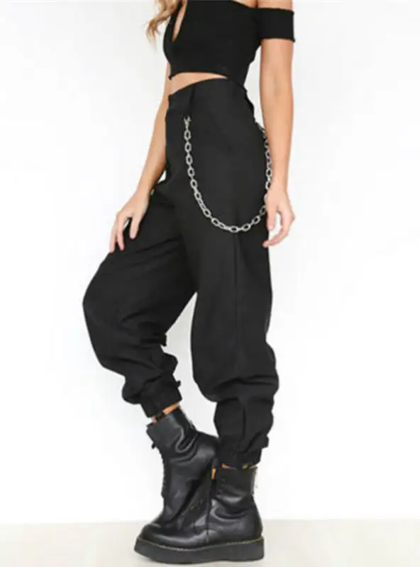 Women Casual High Waist Cargo Pants