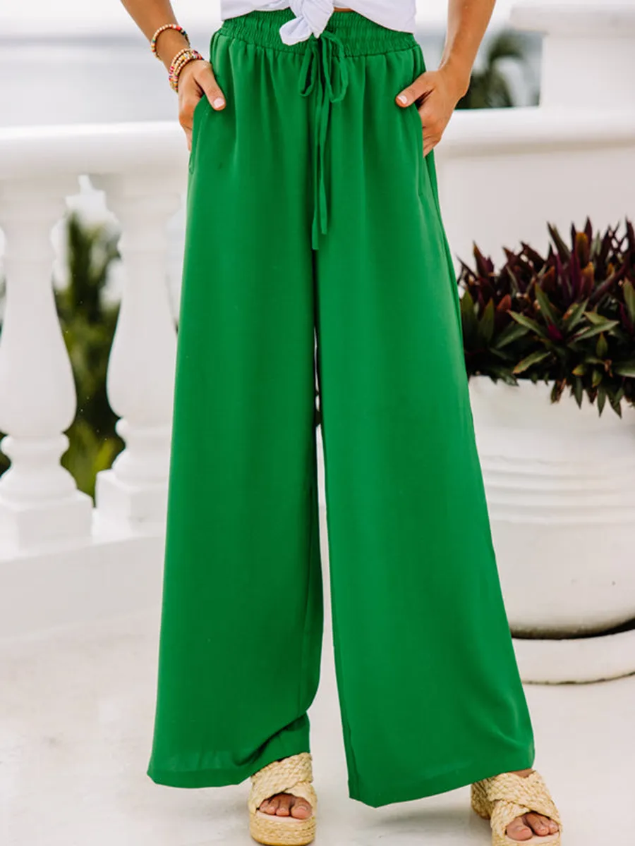 Green Wide Leg Pants