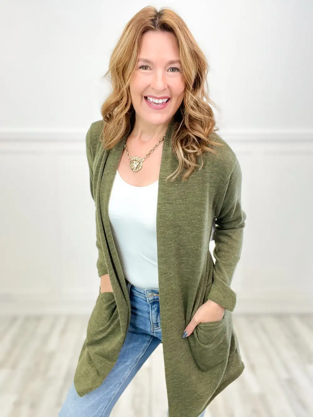 As Right As Rain Long Sleeve Cardigan with Pockets