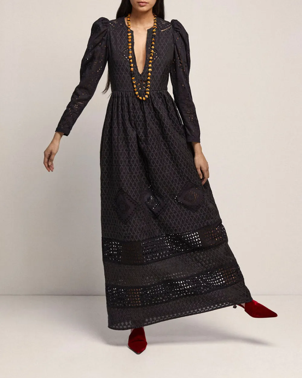 Winifred Black Eyelet Dress