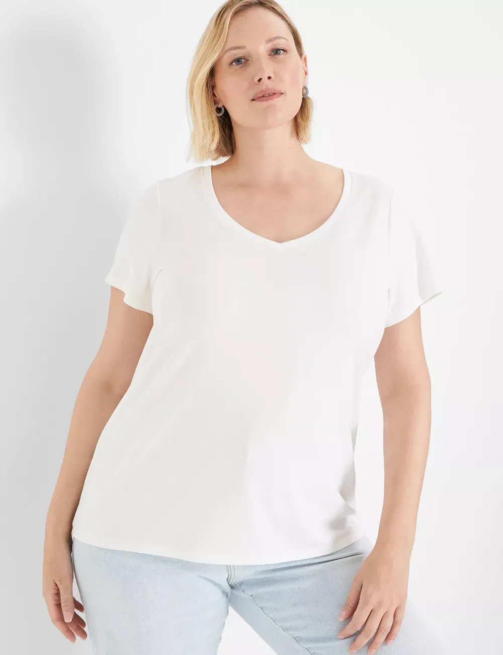 Modern Short-Sleeve V-Neck Tee