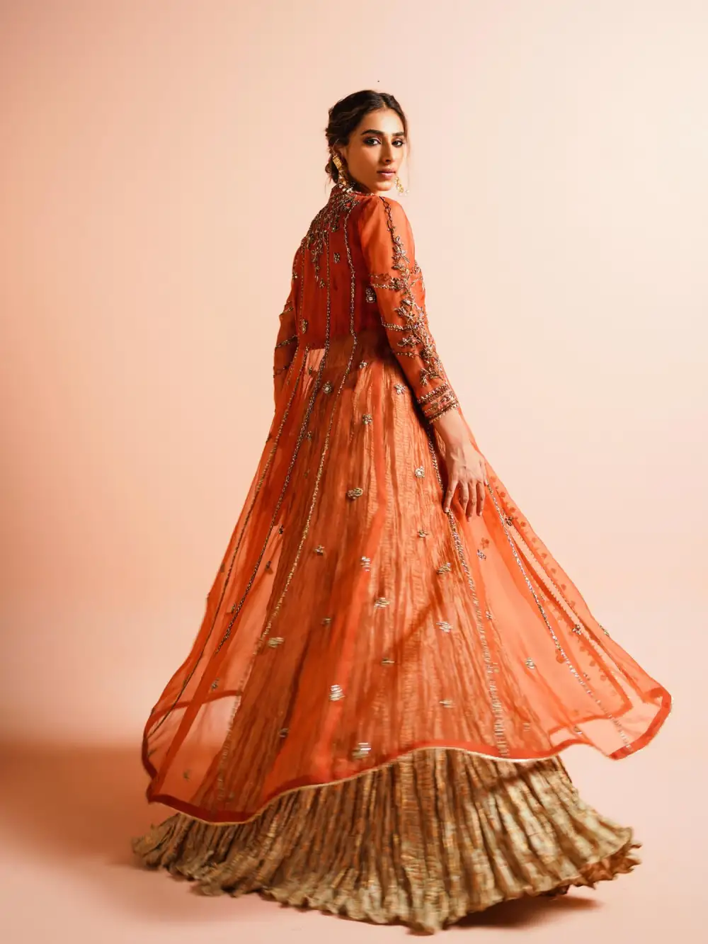 ANGARKHA W/ DUPATTA & LEHENGA