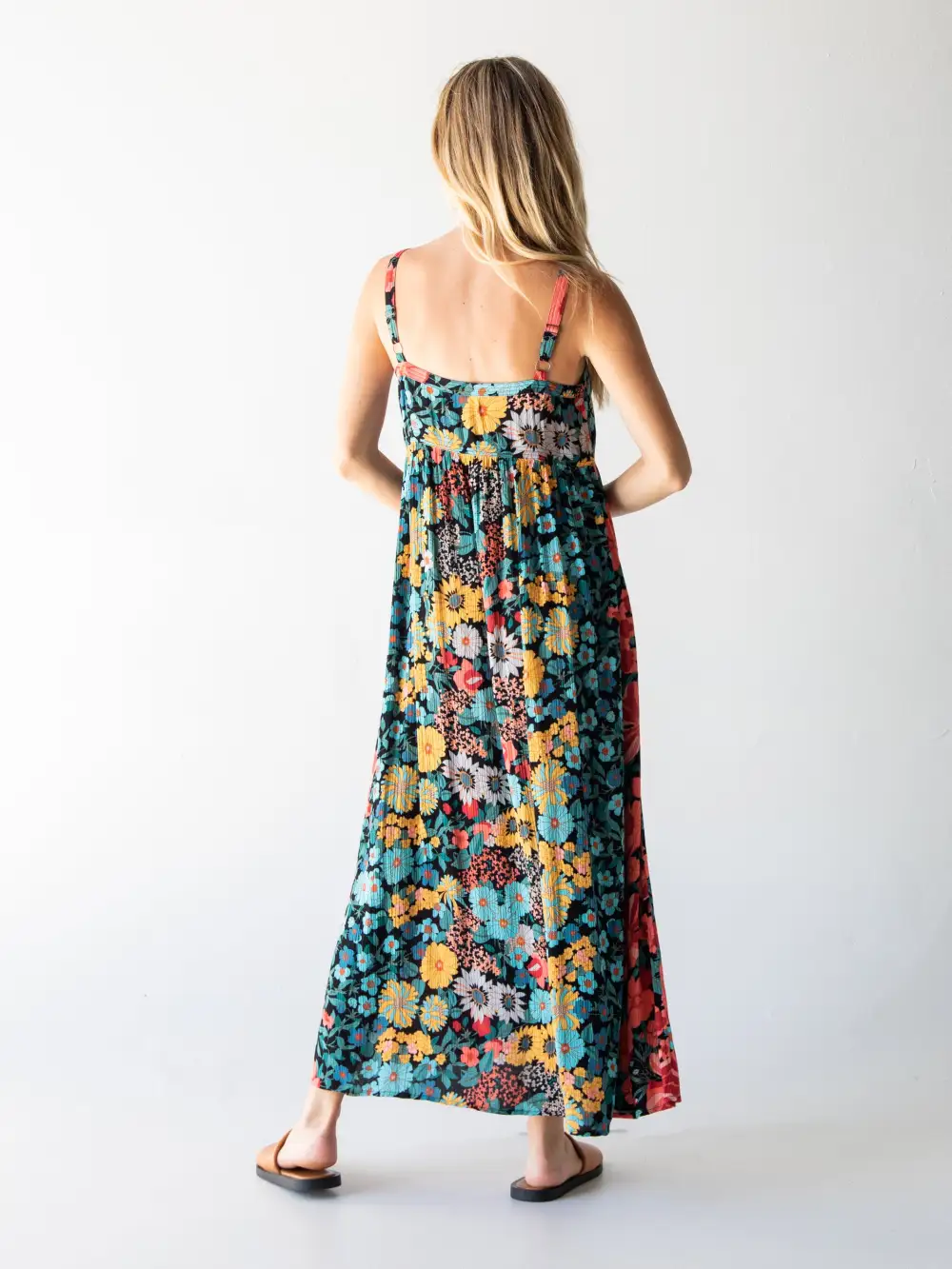 Sidney Maxi Dress - Black Coral Floral