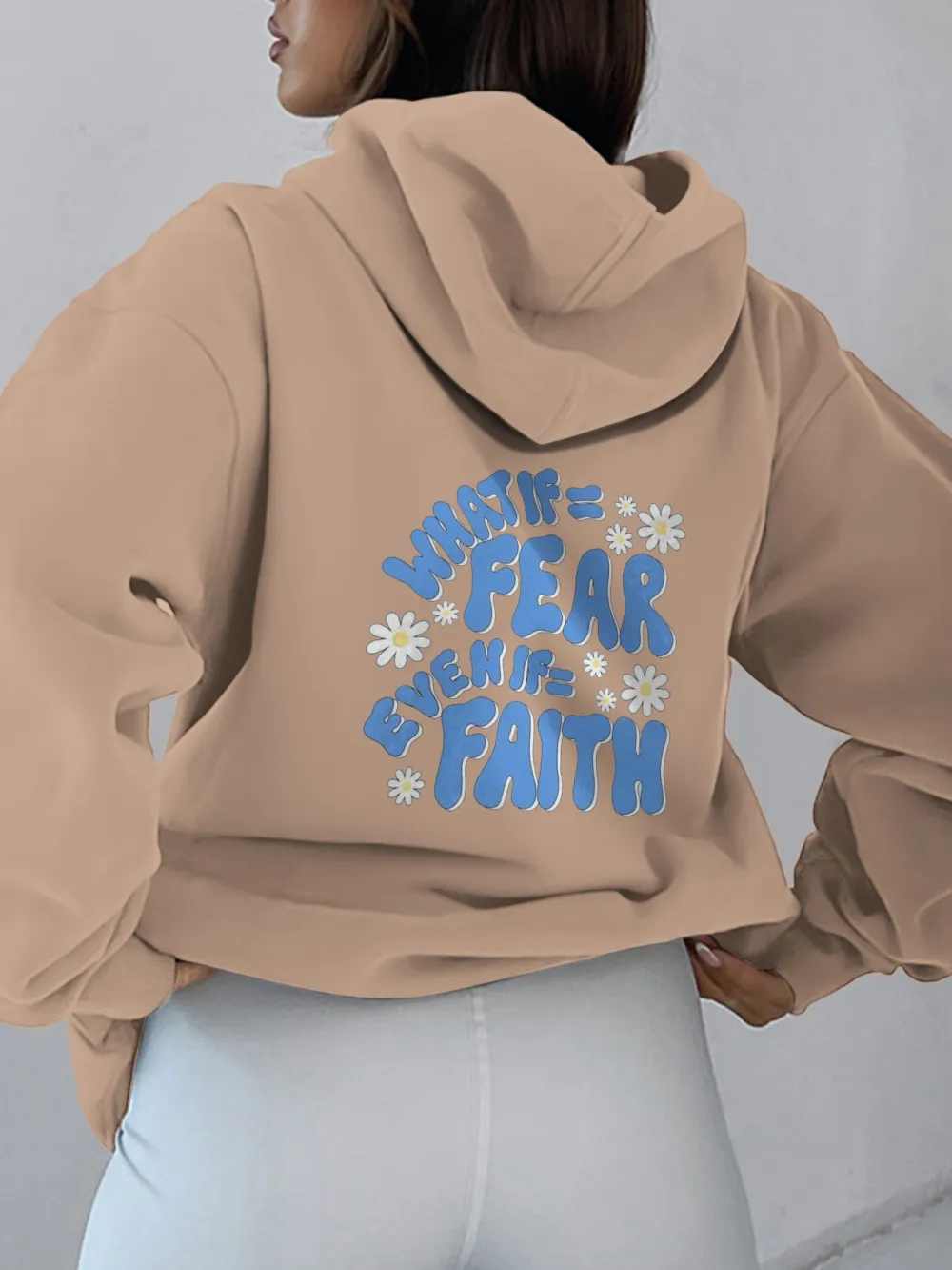 Fear Over Faith Pattern Hoodie