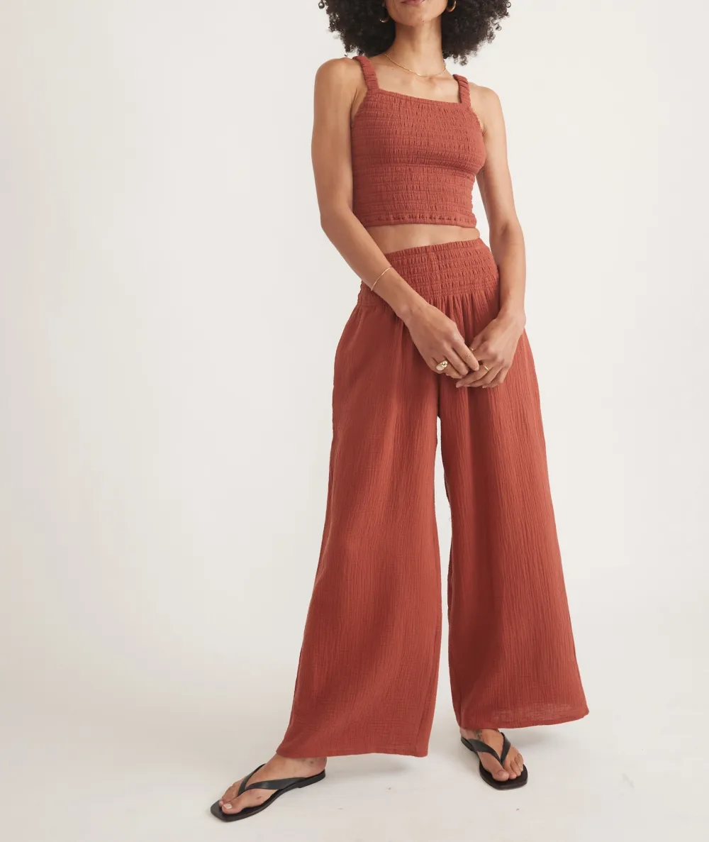 Sophia Double Cloth Palazzo Pant