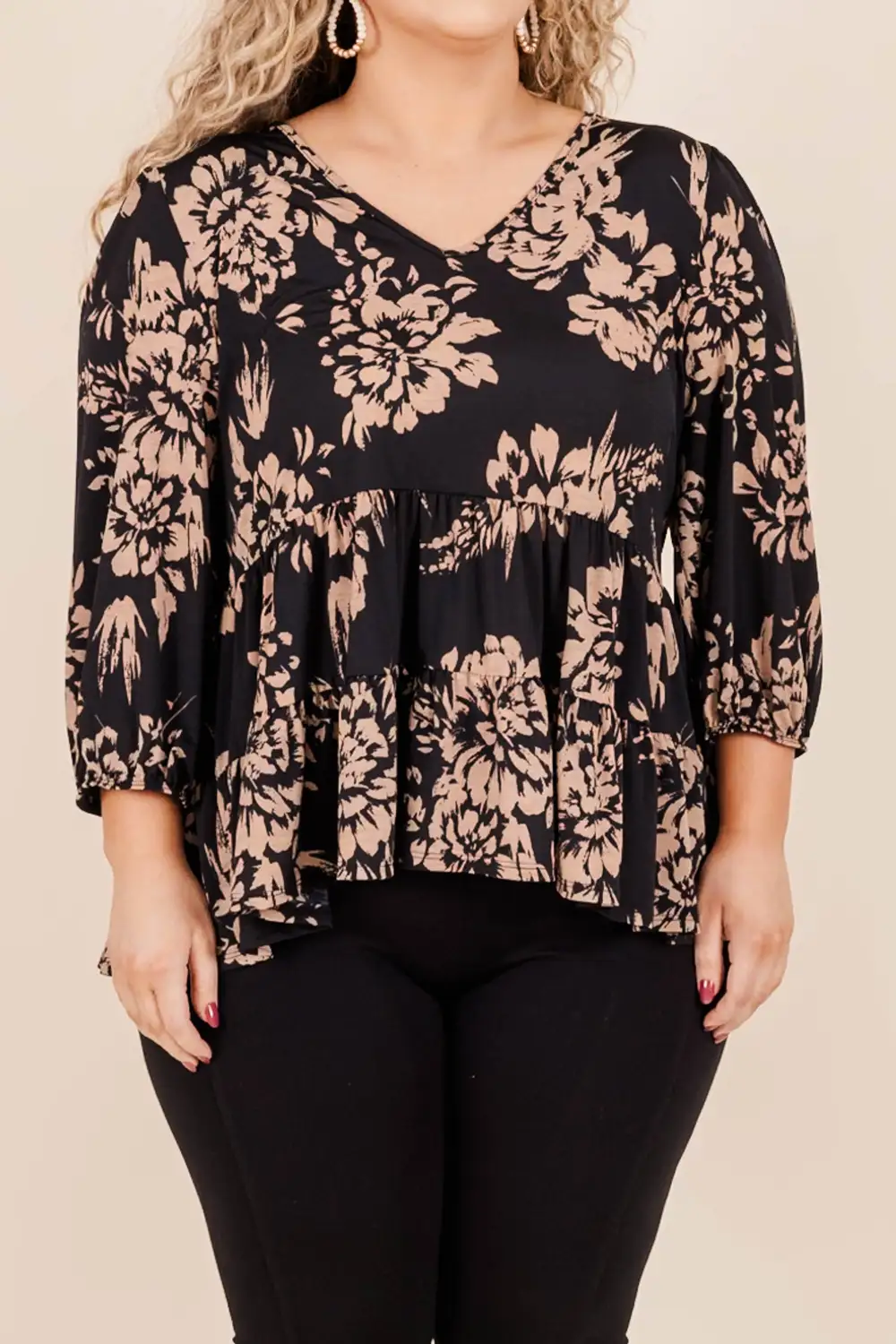 Canyon Moon Blouse, Black Multi