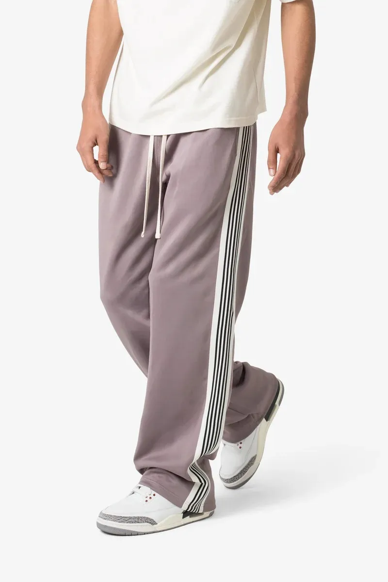 TRICOT SIDE STRIPE LOOSE SLIGHT STRETCH PANTS