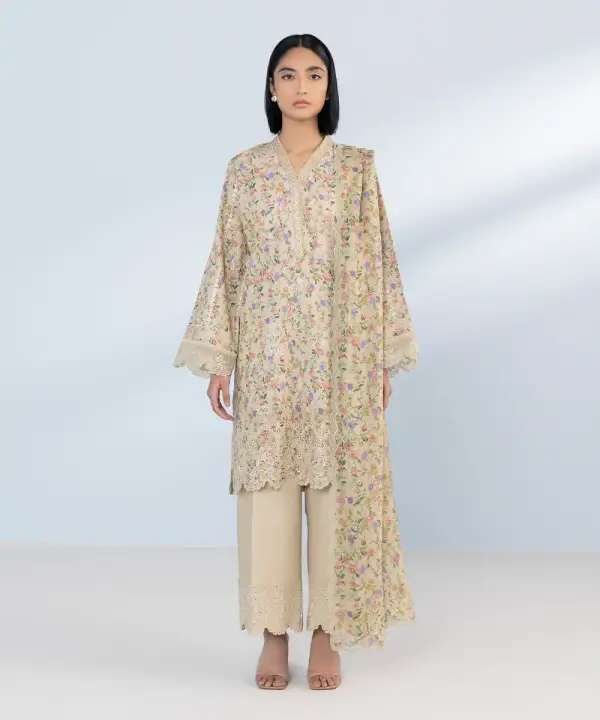 3 Piece - Embroidered Lawn Suit