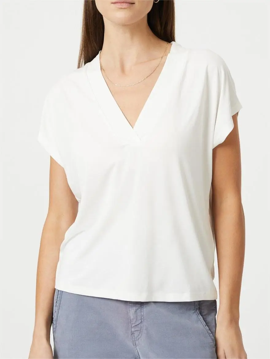 V-Neck White Shirt