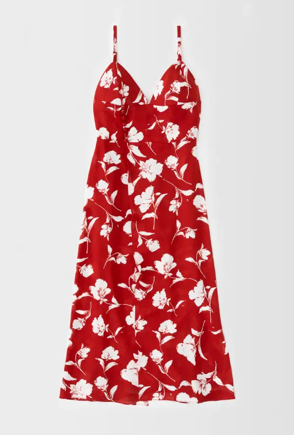 Carly Dress - Red Floral