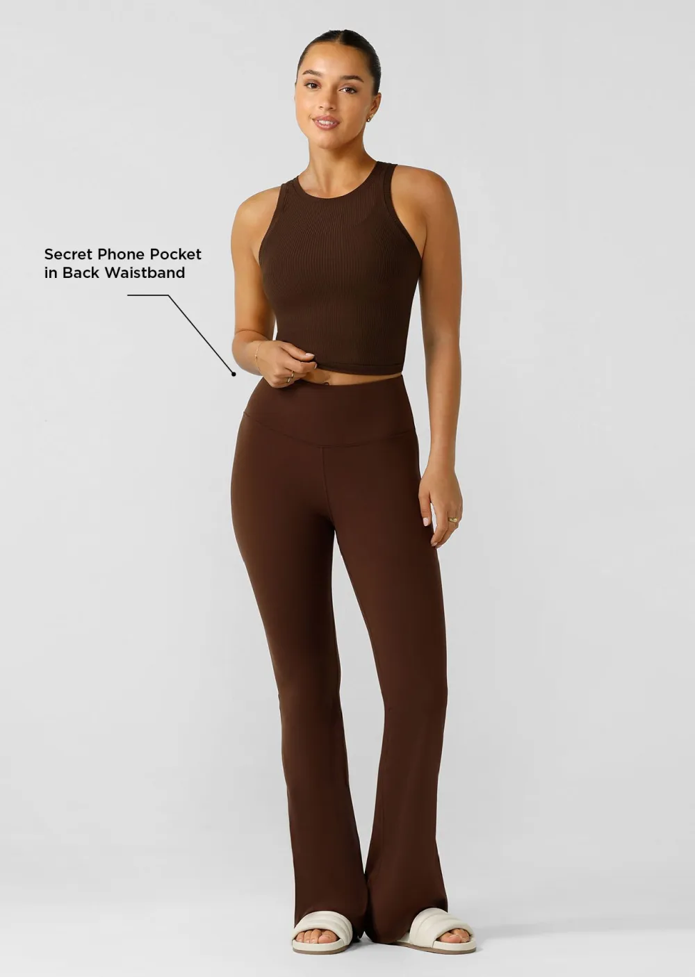 Effortless Phone Pocket Flared Leggings