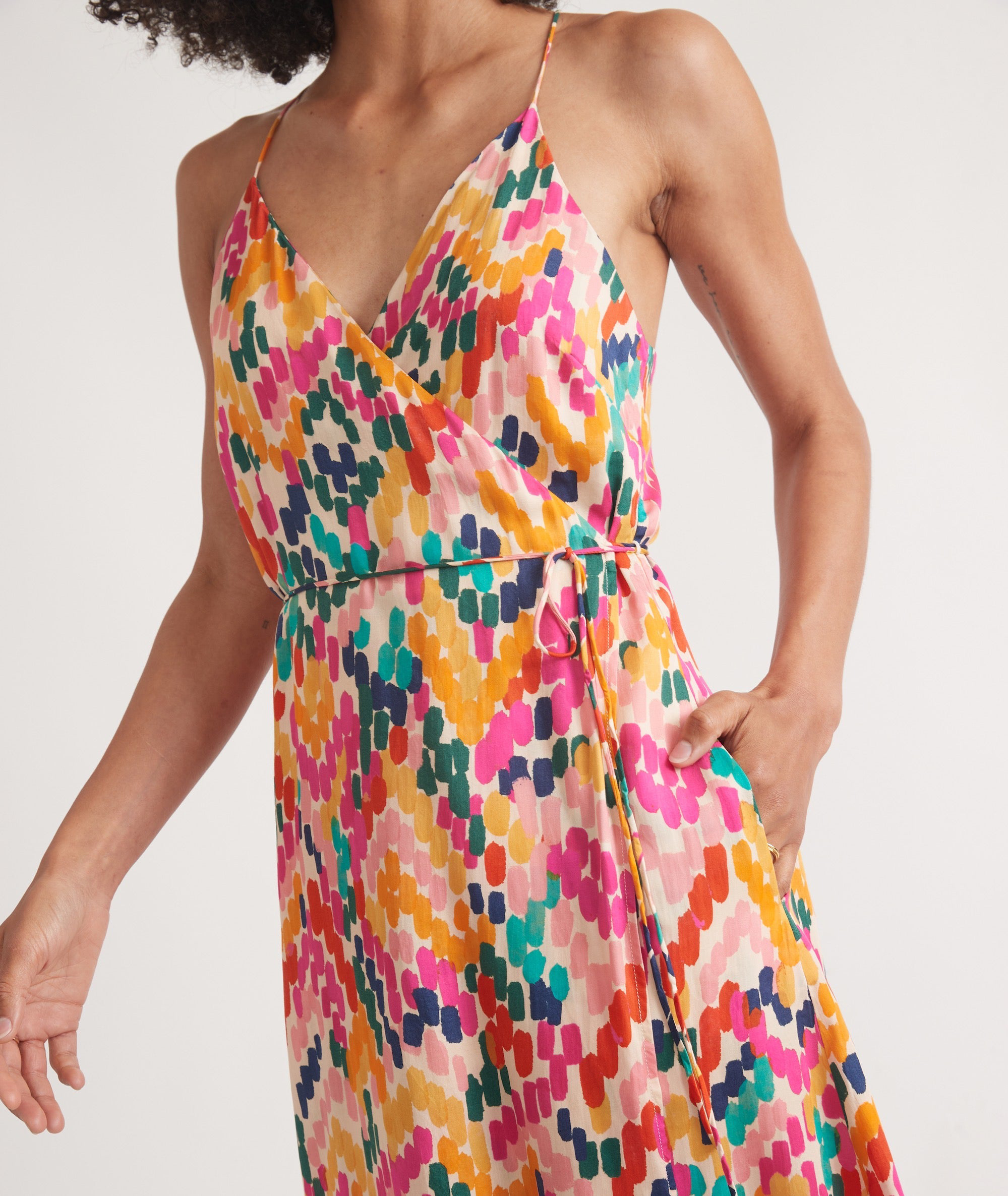 Archive Emma Wrap Bright Watercolor Dress