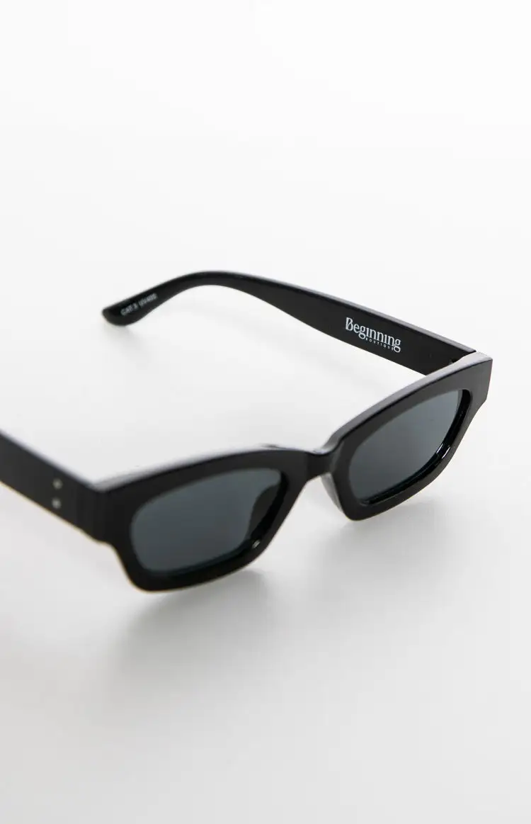 Black Slimline Sunglasses