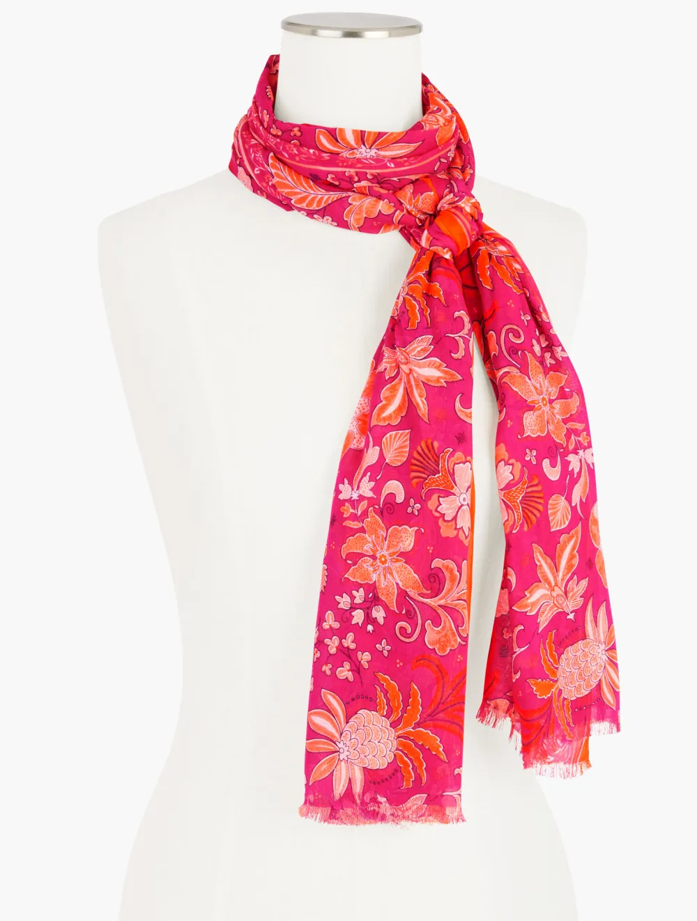 Whimsical Floral Oblong Scarf