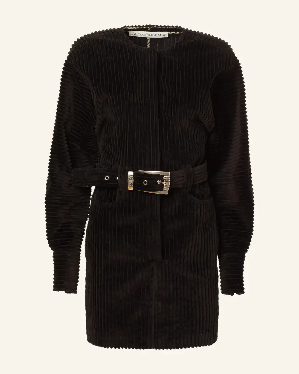 Laurent Licorice Corduroy Dress