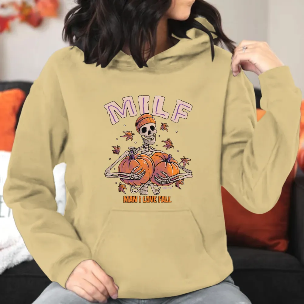 MILF MAN I LOVE FALL Printed Hoodie